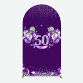 Aperturee Aperturee Purple Diamonds Women Birthday Arch Backdrop